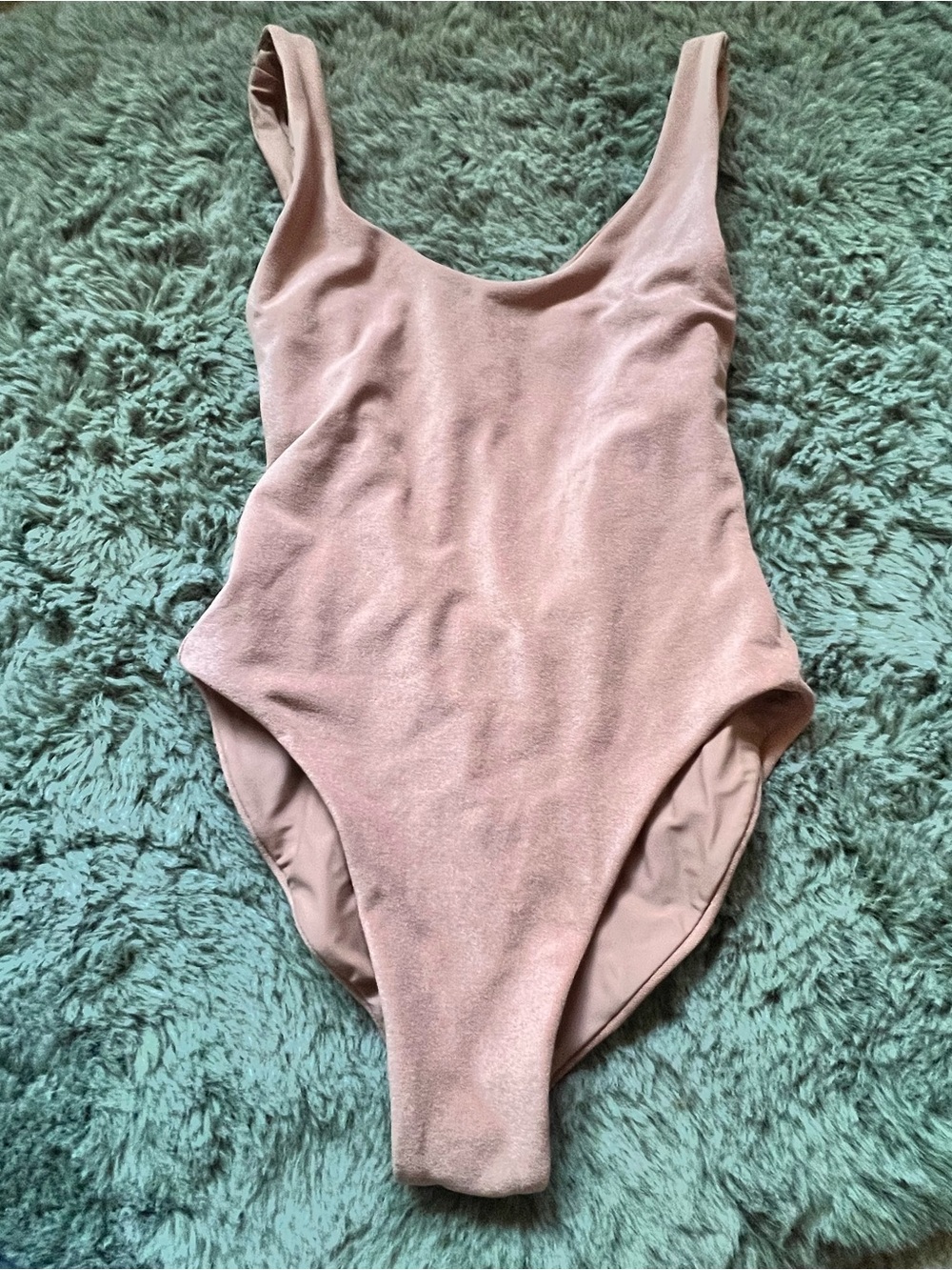 Jade Swim Contour One Piece Bathing Suit Tan Brown XS